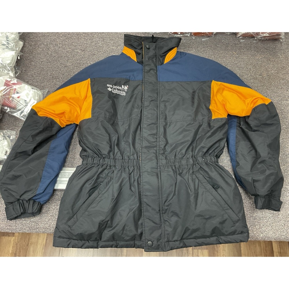 EUC! Vintage Big Dogs Columbia Rain Weatherproof Zip Up‎ Jacket - Size Boys L